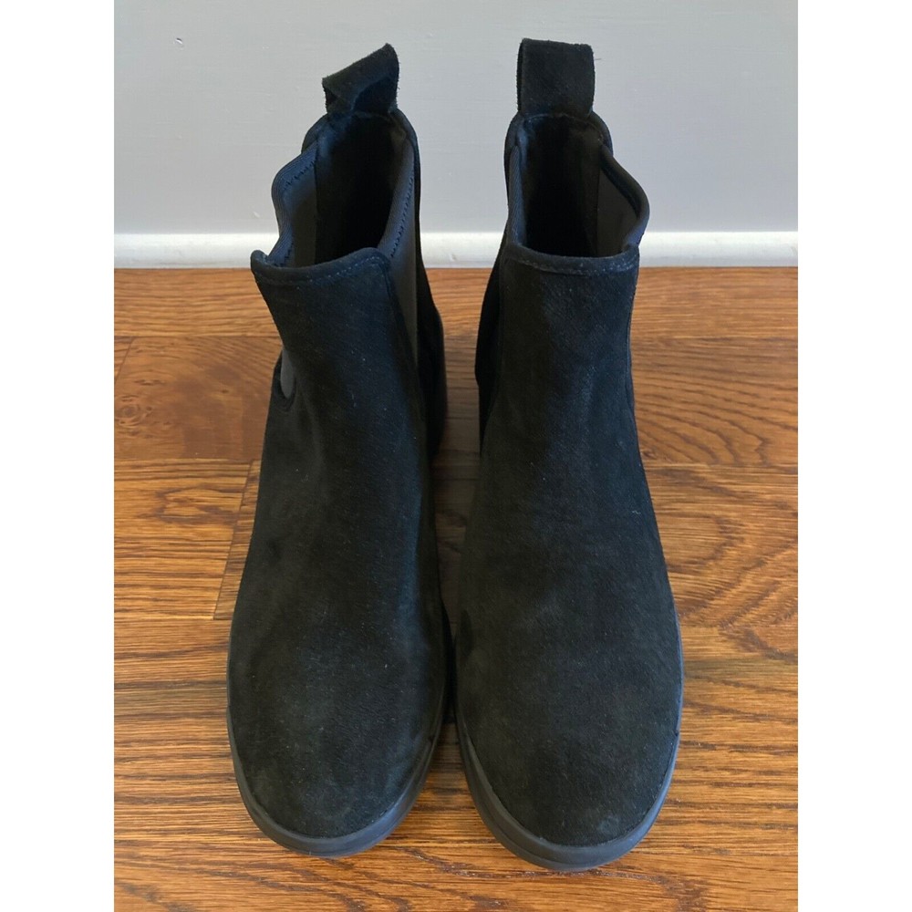 Eileen Fisher Splash Waterproof Suede Bootie  Size 5 US Black Wedge Heel NWOB - Picture 6 of 11